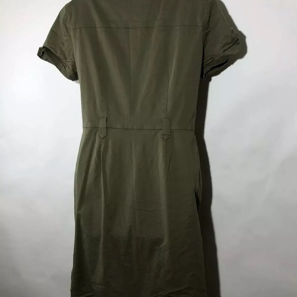 Robbie Bee Shirt Dress Military Style Army Green - Picture 3 of 8
